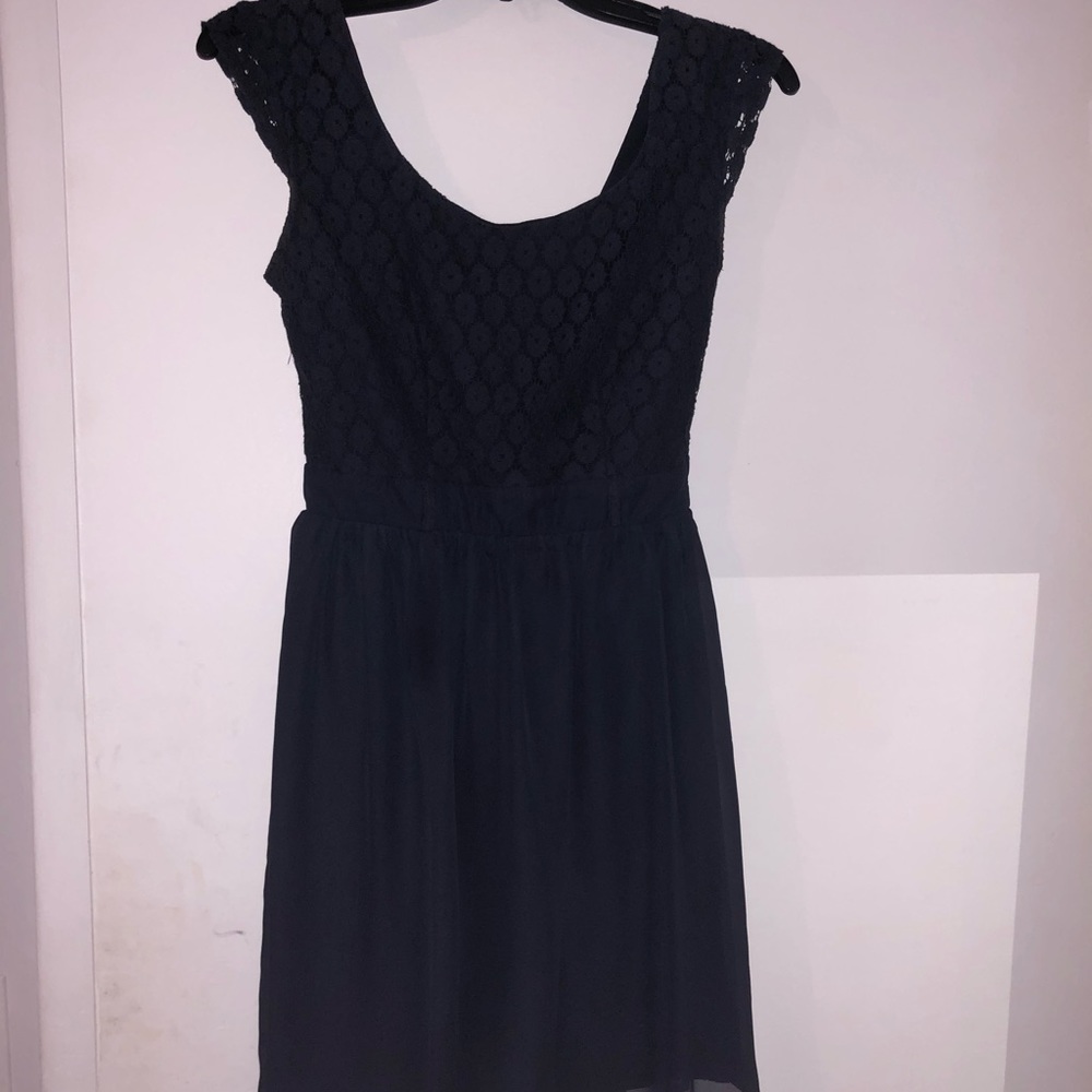 Fit and Flair Dress with Back Cutout